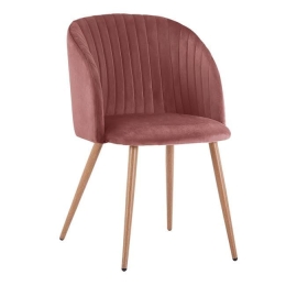 Πολυθρόνα Leah Apple HM8543.02 51x58x80Υ εκ. Σετ 2τμχ Βελούδο, Μέταλλο