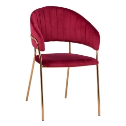 Πολυθρόνα Theodore HM8520.06 Bordo 55Χ50Χ82Υ εκ. Σετ 2τμχ Βελούδο, Μέταλλο