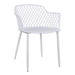 Πολυθρόνα Jocelyn HM8510.01 White 62Χ55,5Χ79Υ εκ. Σετ 4τμχ Μέταλλο,Πολυπροπυλένιο