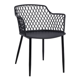 Πολυθρόνα Jocelyn HM8510.02 Black 62Χ55,5Χ79Υ εκ. Σετ 4τμχ Μέταλλο,Πολυπροπυλένιο