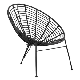 Πολυθρόνα Φωλιά Allegra HM5458.02 Black 73x83x86Υ εκ.