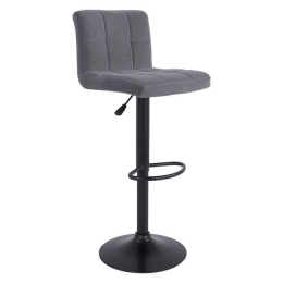 Σκαμπό Bar Diana HM202.11 Grey Σετ 2τμχ Βελούδο, Μέταλλο