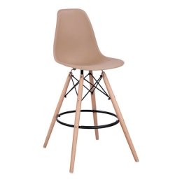 Σκαμπό Bar Rerana HM0173.45 Cappuccino 58x56x107Υ εκ. Σετ 4τμχ Ξύλο,Πολυπροπυλένιο