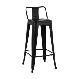 Σκαμπό Bar Melita Black HM8643.22 Μέταλλο