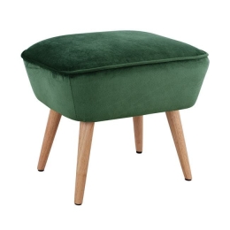 Σκαμπό Υποπόδιο Emilie HM8393.03 Dark Green 52x36x41Υ εκ. Βελούδο