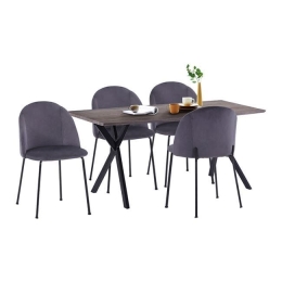 Τραπεζαρία Σετ 5Τμχ Grey HM11181 4 Θέσεων