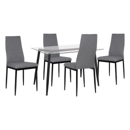 Τραπεζαρίας Σετ 5Τμχ  Grey HM11076 4 Θέσεων