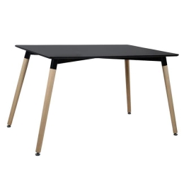 Τραπέζι Minimal 160Χ90X74Υεκ. Black Natural HM8697.02 Μέταλλο,Τεχνόδερμα