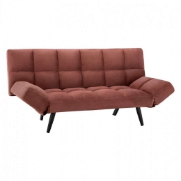Καναπές-Κρεβάτι Τριθέσιος HM3167.02 182Χ80Χ88Υcm Dusty Pink Βελούδο