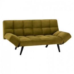 Καναπές-Κρεβάτι Τριθέσιος HM3167.13 182Χ80Χ88Υcm Olive Βελούδο