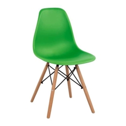 Καρέκλα Με κάθισμα Twist PP HM8460.07 46x50x82cm Green Σετ 4τμχ Ξύλο,Πολυπροπυλένιο