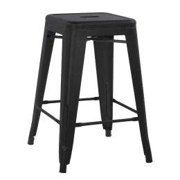 Σκαμπό HM8573.22 Melita 43x43x67Ycm Black Mat