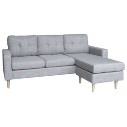 Καναπές Γωνιακός (Αναστρέψιμη Γωνία) Liana S 40.0066 185Χ126Χ85cm Grey Ύφασμα