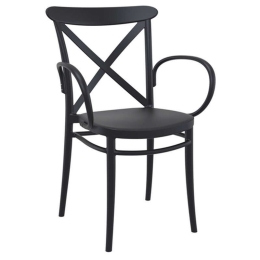 Πολυθρόνα Cross XL 20.0593 57Χ51Χ87cm Black Siesta