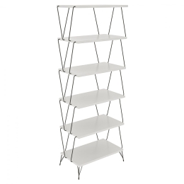 Βιβλιοθήκη - Ραφιέρα HM9027.03 48x31x165cm White - Black
