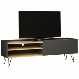 Έπιπλο Τηλεόρασης HM8891.01 120x33,1x49,5cm Natural-Anthracite Μελαμίνη