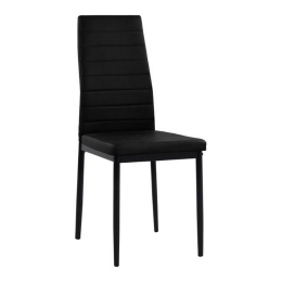 Καρέκλα Lady HM0037.12 (Σετ 4τμχ) 40x48x95cm Black Μέταλλο,Τεχνόδερμα