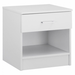 Κομοδίνο HM2345.05 Με Ένα Συρτάρι 45x35,5x47cm White Μελαμίνη