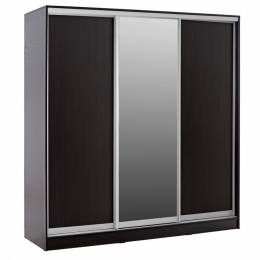 Ντουλάπα Adler HM2435.02 Τρίφυλλη Συρόμενη Με Καθρέπτη 200X60X210cm Wenge Τρίφυλλη