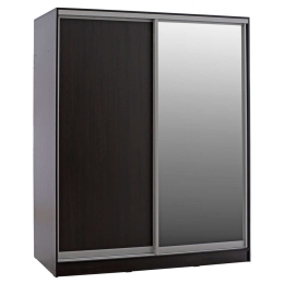 Ντουλάπα Adler HM2434.02 Δίφυλλη Συρόμενη Με Καθρέπτη 160x60x210cm Wenge Δίφυλλη Μελαμίνη