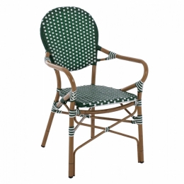 Πολυθρόνα Bamboo Look HM5793.01 56x59x98cm White - Green