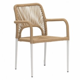 Πολυθρόνα HM5771.01 55Χ63Χ82cm White - Beige
