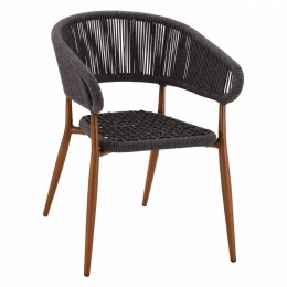 Πολυθρόνα HM5783.01 56x60x78cm Με Σχοινί Grey