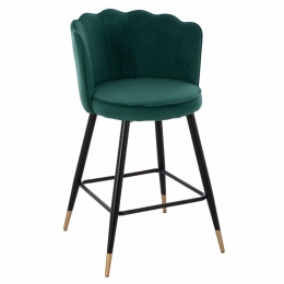 Σκαμπό Bar Μεσαίου Ύψους Vesna HM8736.03 50x50x90cm Pine Βελούδο, Μέταλλο