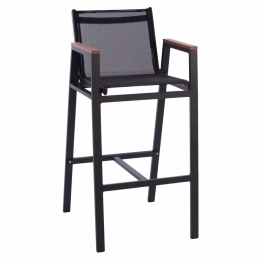 Σκαμπό Bar HM5790.02 52x58x108cm Anthracite Αλουμίνιο,Textilene