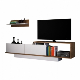 Σύνθεση Τηλεόρασης Garcelle HM8904.01 180Χ29,6Χ45cm Walnut -White