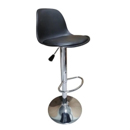 Σκαμπό Bar BAR92 43.2231 (Σετ 2τμχ) 37X33X58-90/78-110 Black Μέταλλο,Τεχνόδερμα
