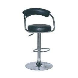 Σκαμπό Bar 11 43.2298.S (Σετ 2τμχ) 53x53x104cm Black Μέταλλο,Τεχνόδερμα