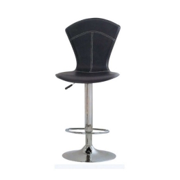 Σκαμπό Bar 56 43.2242.S (Σετ 2τμχ) 44x49x116cm Black Μέταλλο,Τεχνόδερμα