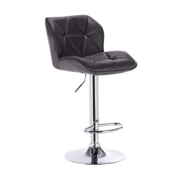 Σκαμπό Bar 86 Margo 43.0201.S (Σετ 2τμχ) 42x49x109cm Black Μέταλλο,Τεχνόδερμα