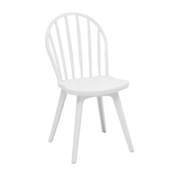 Καρέκλα Mirella Oval (Σετ 4τμχ) White 47Χ54Χ91cm