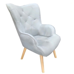 Μπερζέρα Adria 16.0006 68Χ76Χ98 Light Grey Ξύλο,Ύφασμα