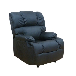 Πολυθρόνα Relax Aspen 15.002384Χ93Χ102 Black Τεχνόδερμα