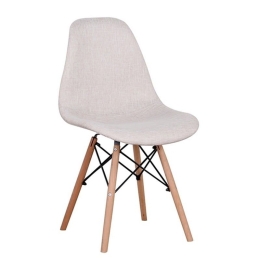 Καρέκλα Lily 11.1597.S (Σετ 4τμχ) 48Χ55Χ82cm Beige Ξύλο,Ύφασμα