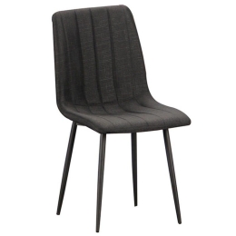 Καρέκλα Τραπεζαρίας Dora 11.1581.S (Σετ 4τμχ) 43Χ50Χ85cm Black Μέταλλο,Ύφασμα