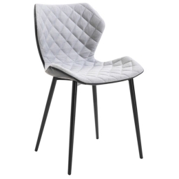Καρέκλα Τραπεζαρίας Mirka 11.1573.S (Σετ 2τμχ) 48X51X85cm Grey Μέταλλο,Ύφασμα