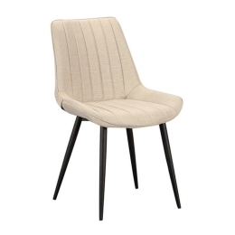 Καρέκλα Τραπεζαρίας Bony 11.1591.S (Σετ 4τμχ) 56Χ61Χ85cm Beige Μέταλλο,Ύφασμα