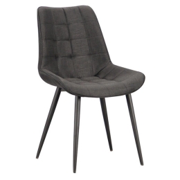 Καρέκλα Τραπεζαρίας Denis 11.1587.S (Σετ 4τμχ) 56Χ61Χ85cm Black Μέταλλο,Ύφασμα