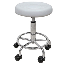 Σκαμπό Bar 70 (Σετ 2τμχ) White Pu 38x38x65cm Μέταλλο,Τεχνόδερμα