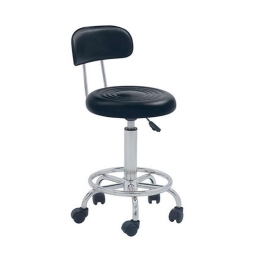 Σκαμπό Bar 72 (Σετ 2τμχ) Black Pu 38x43x82cm Μέταλλο,Τεχνόδερμα
