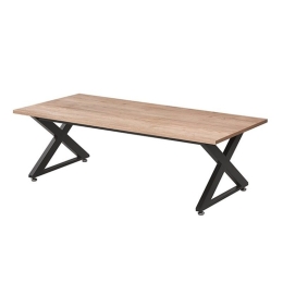 Τραπεζάκι Σαλονιού Daryl 09.0066 120Χ60Χ40cm Light Oak Mdf,Μέταλλο