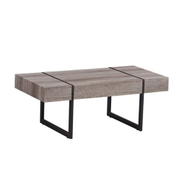 Τραπεζάκι Σαλονιού Dixy 09.0056 120Χ60Χ45cm Oak Mdf,Μέταλλο