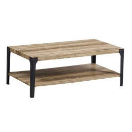 Τραπεζάκι Σαλονιού Elda 09.0059 110Χ60Χ42cm Oak Mdf,Μέταλλο