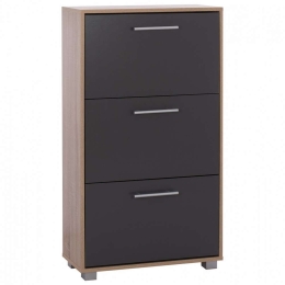 Παπουτσοθήκη Davina HM2221.04 3 Θέσεων 62x24x110cm Sonama-Grey Μελαμίνη