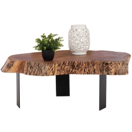 Τραπέζι Σαλονιού Briggs HM8776.11 80-87x50-83x40cm Black-Brown