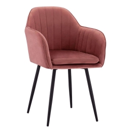 Πολυθρόνα Shara HM8726.02 58x60x85cm Black-Apple Βελούδο, Μέταλλο